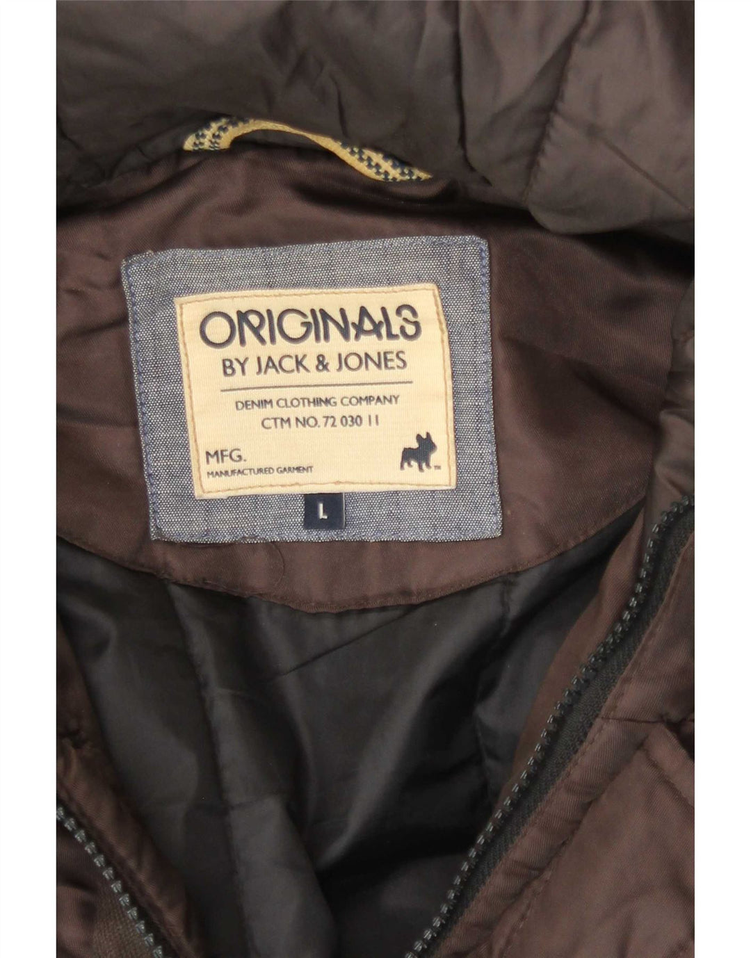 Jack & Jones Bomberjakke med hætte til mænd UK 40 Large Brown Polyester