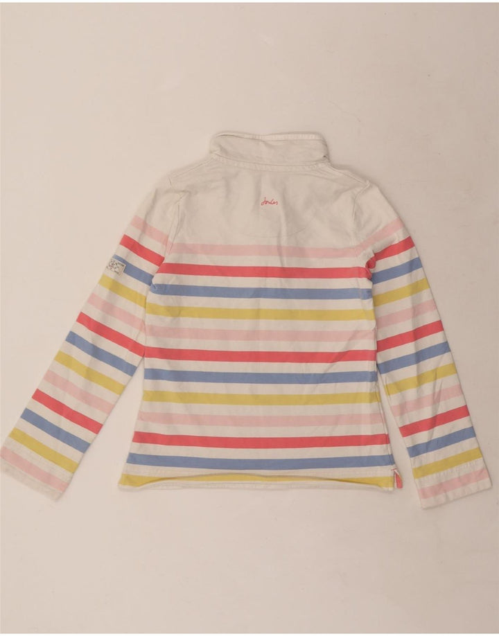 Joules Dame Sweatshirt Jumper UK 8 Lille flerfarvet stribet bomuld