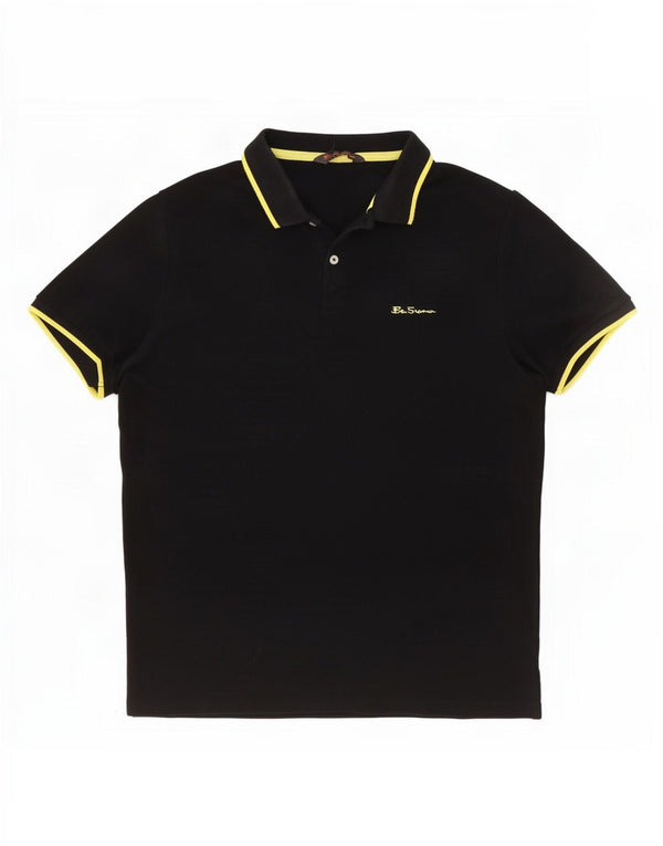 Ben Sherman herre poloshirt Medium sort bomuld