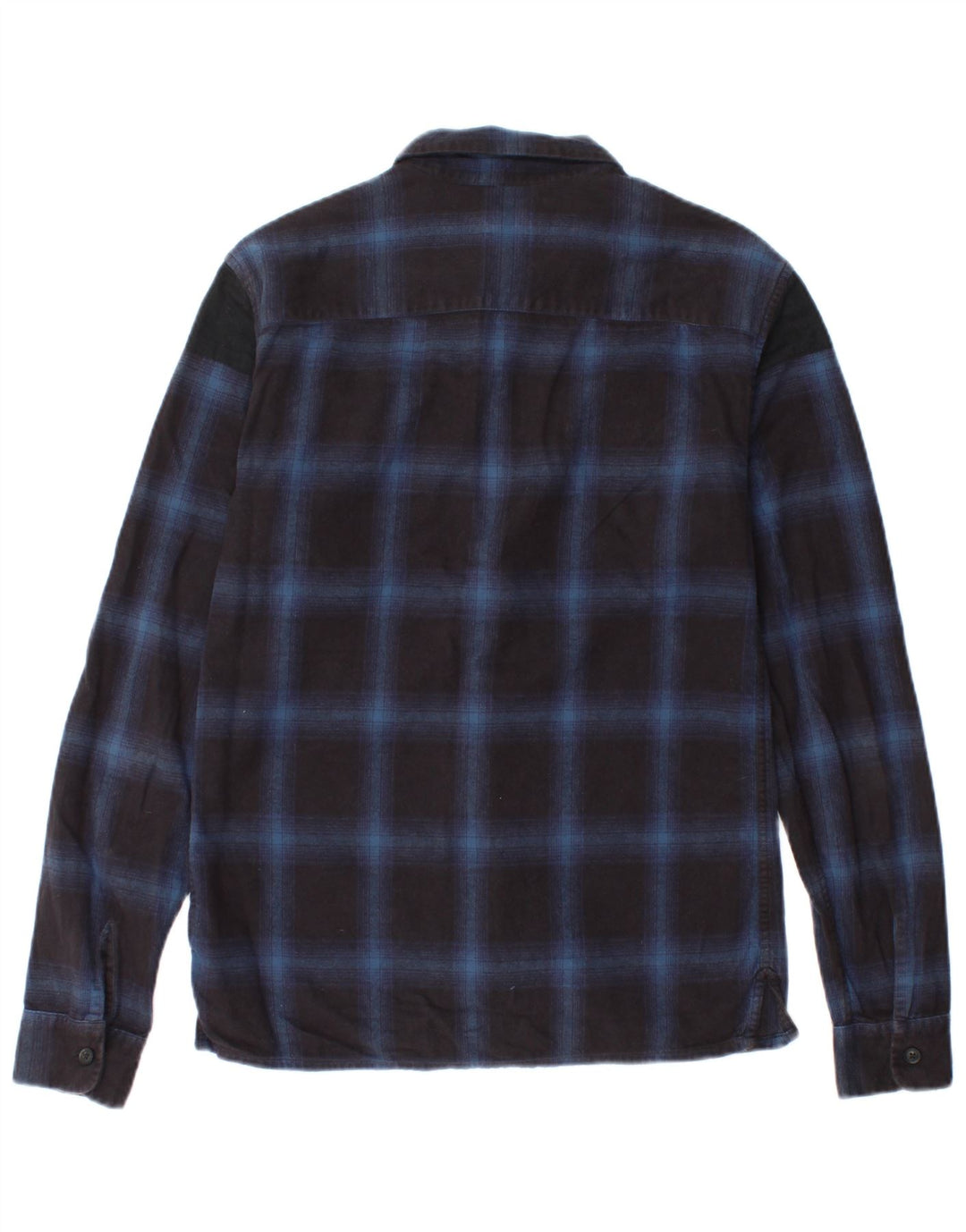 ALL SAINTS Mens Flannel Shirt XS Black Check Cotton