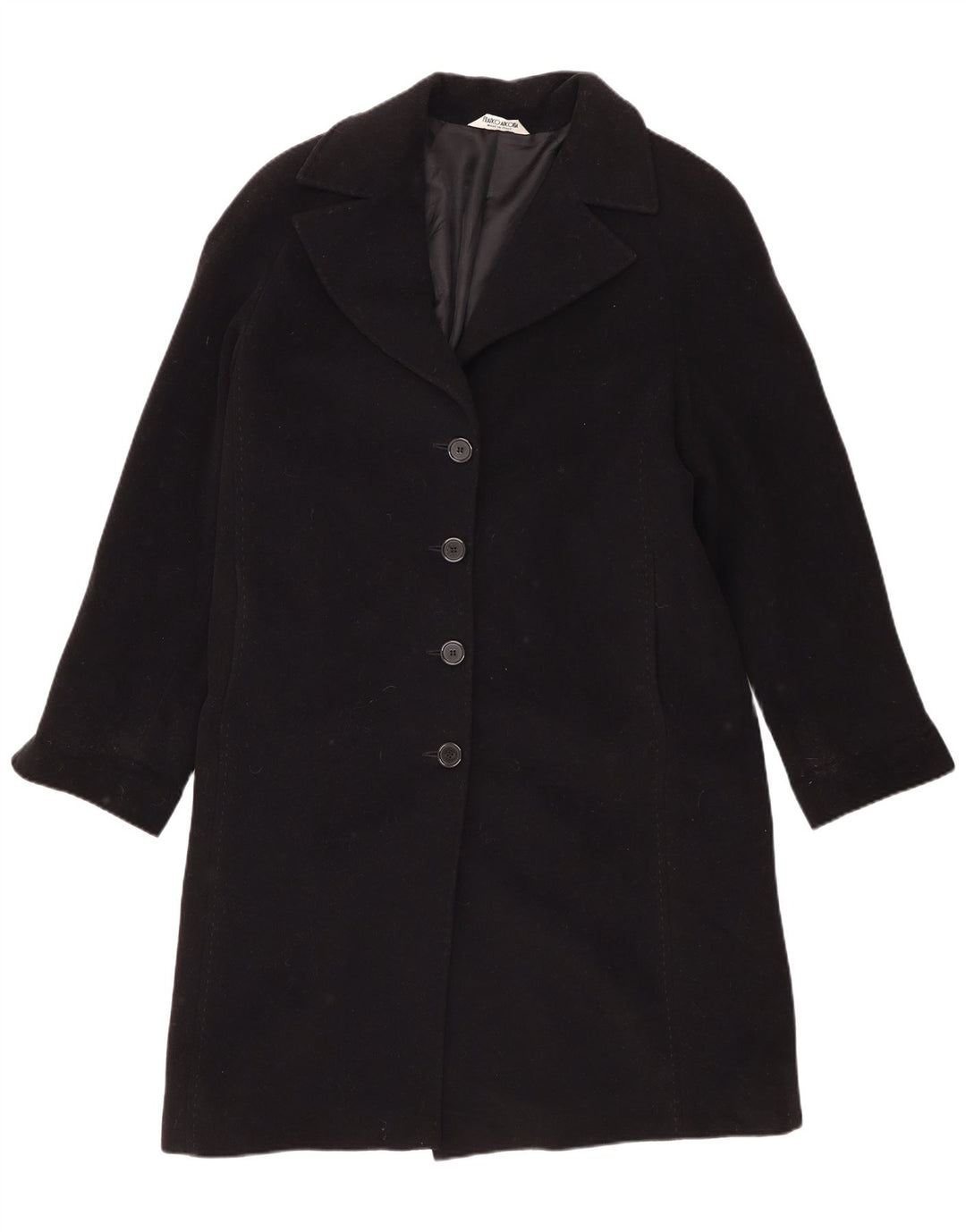 Franco Ancona Dame Overfrakke IT 46 Large Black Virgin Wool