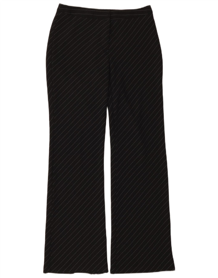 Benetton Dame Bootcut Suit Bukser IT 42 Medium W28 L32 Sort nålestribe