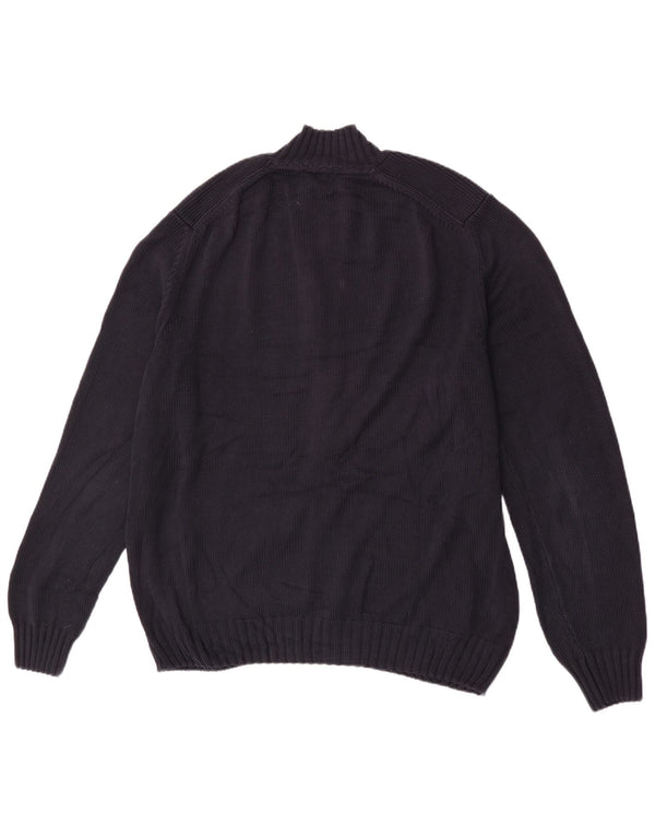 Massimo Dutti Herre Cardigan Sweater 2XL Marineblå Bomuld
