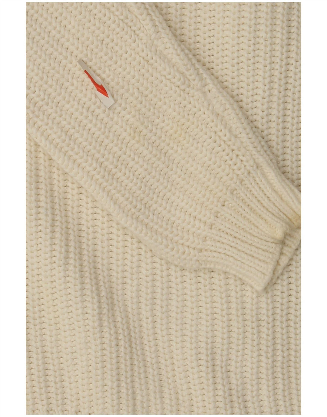 Marks & Spencer dame cardigan sweater med lynlås UK 14 Medium hvid bomuld