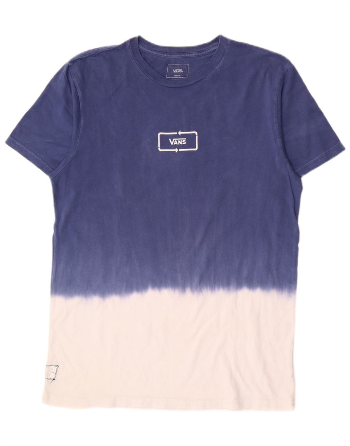 Vans Herre T-shirt Top Medium Blue Colourblock Bomuld