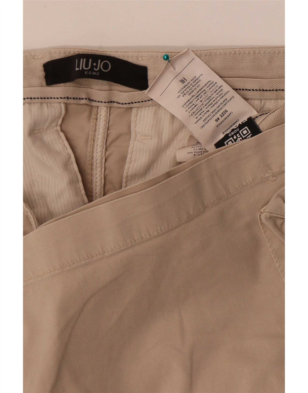 Liu Jo Herre Cargo Shorts IT 46 Small W30 Beige Bomuld