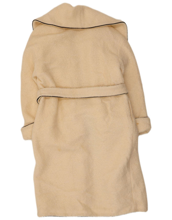 Marks & Spencer Dame Oversized Overfrakke UK 10 Small Beige Uld