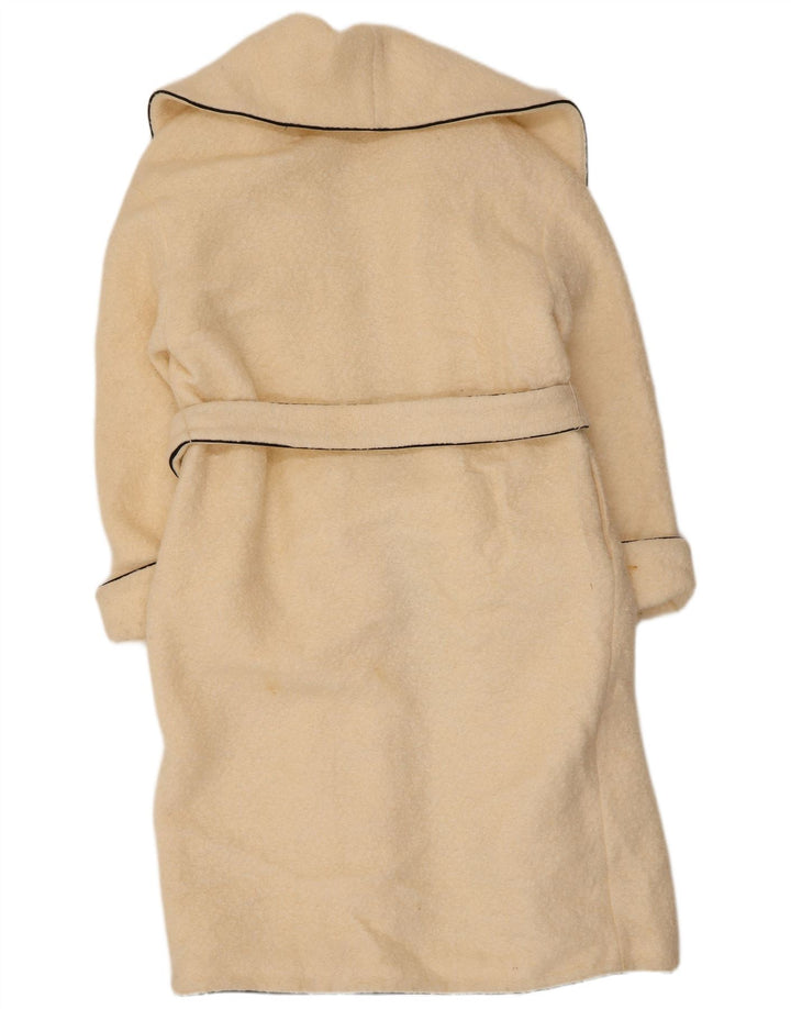 Marks & Spencer Dame Oversized Overfrakke UK 10 Small Beige Uld