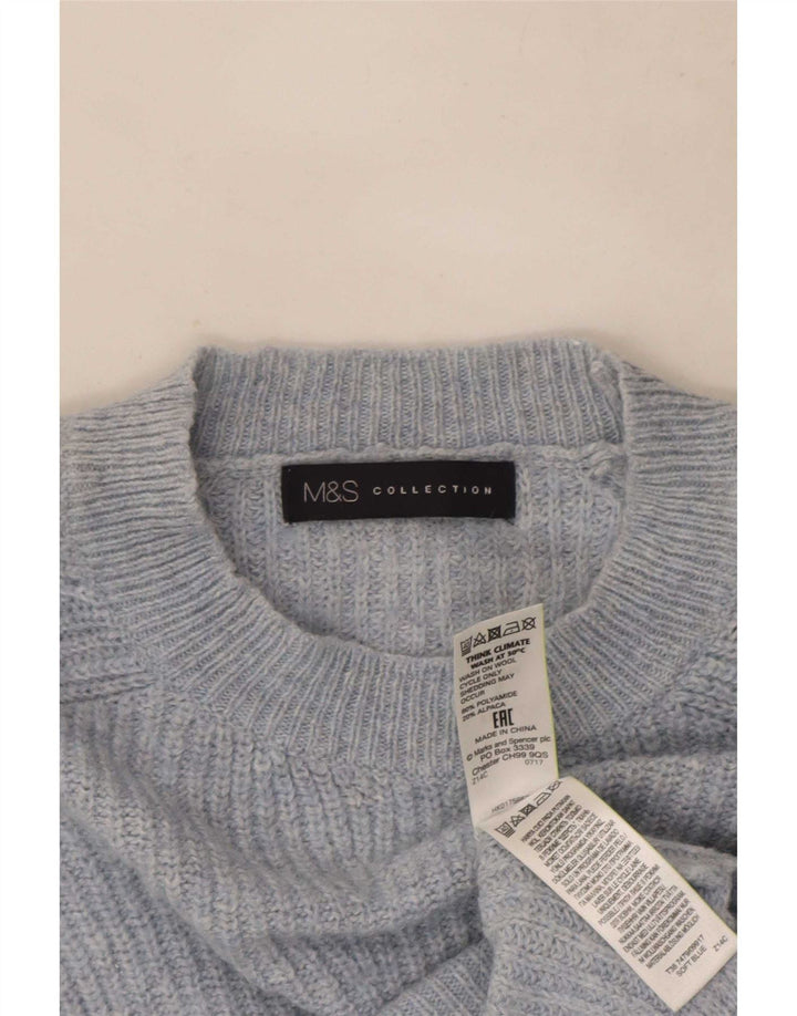 Marks & Spencer Dame Oversized Crew Neck sweater UK 10 Small Blue