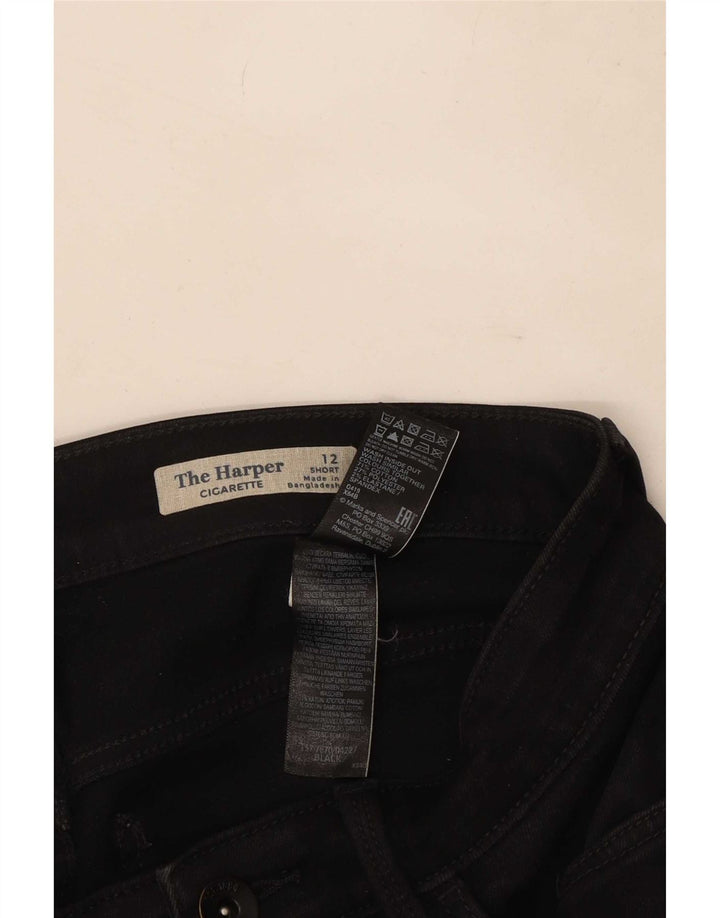 Marks & Spencer Dame The Harper Cropped Jeans UK 12 Medium W30 L24 Black