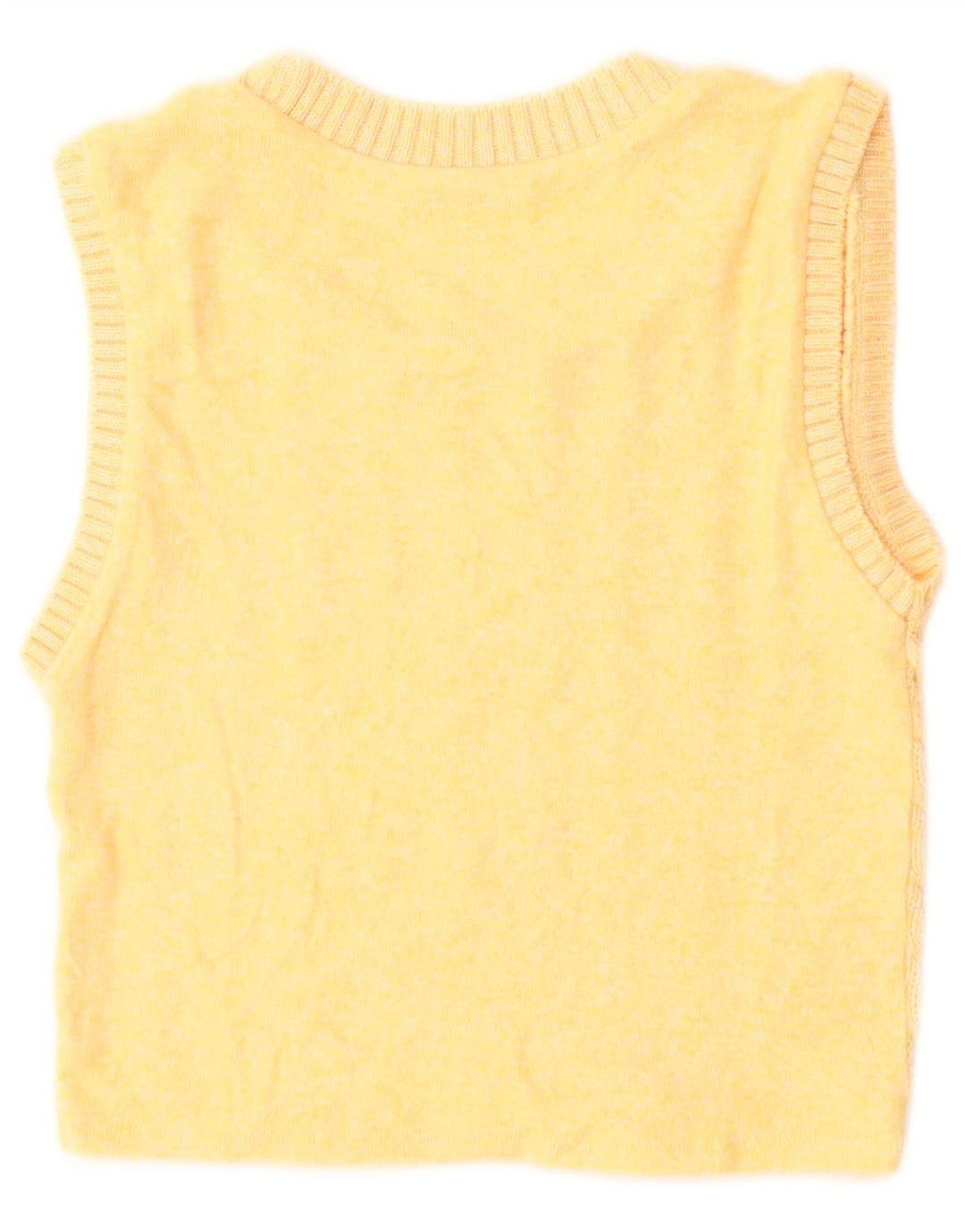 Zara Dame Crop Vest Tank Top UK 8 Lille Gul