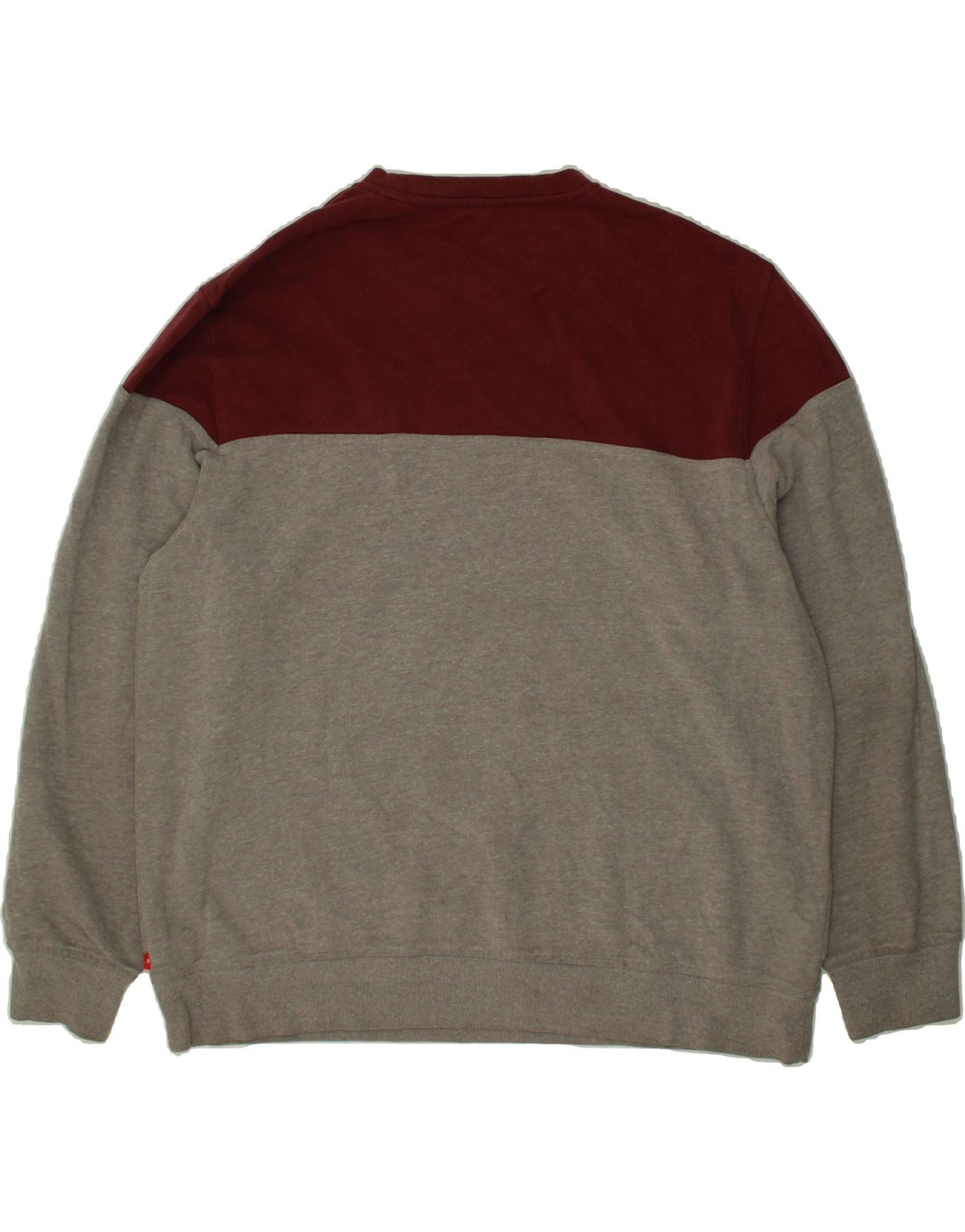 IZOD Mens Sweatshirt Jumper 2XL Grey Colourblock Cotton Vintage Izod and Second-Hand Izod from Messina Hembry 