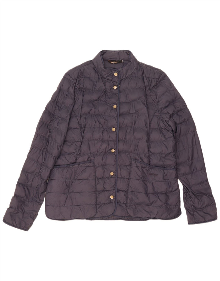 Barbour Dame Liner Polstret Jakke UK 18 XL Navy Blue