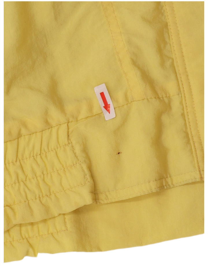 Vintage Dame Oversized Windbreaker Jacket EU 44 XL Gul Polyamid