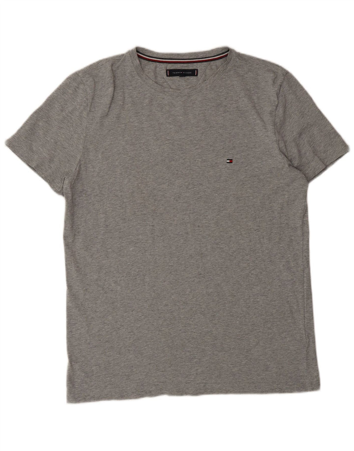 Tommy Hilfiger Herre T-Shirt Top Stor Grå Flecked Bomuld