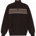 U.S. Polo Assn. Herre lynlås-hals sweater Medium Sort Colourblock