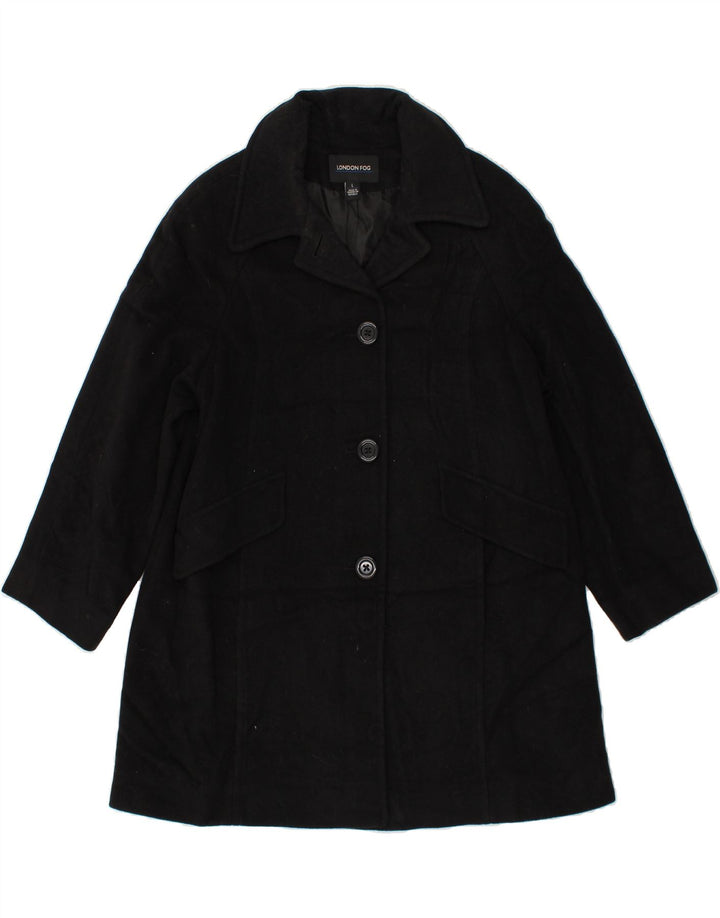 LONDON FOG Womens Overcoat UK 16 Large Black Vintage London Fog and Second-Hand London Fog from Messina Hembry 