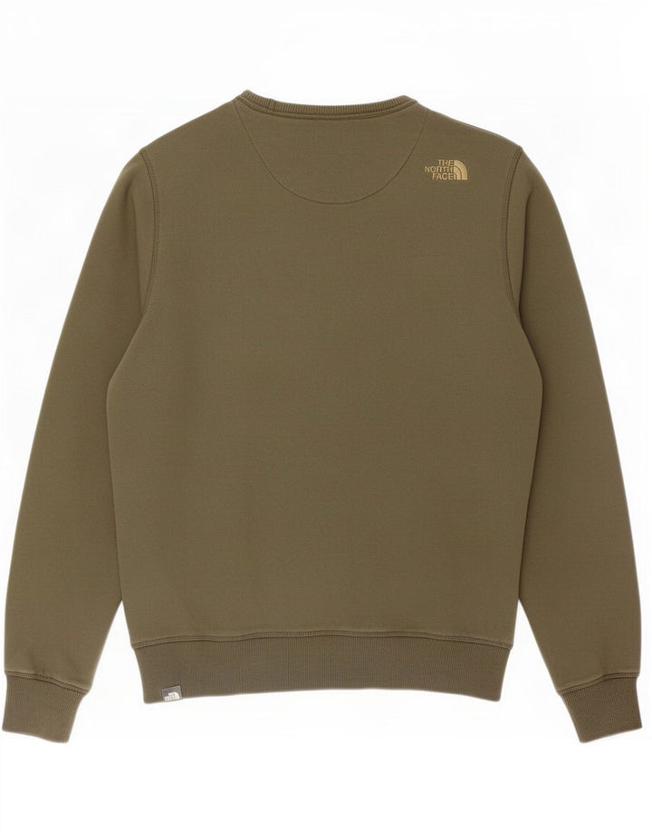 The North Face Herre Grafisk Sweatshirt Jumper Medium Khaki Bomuld