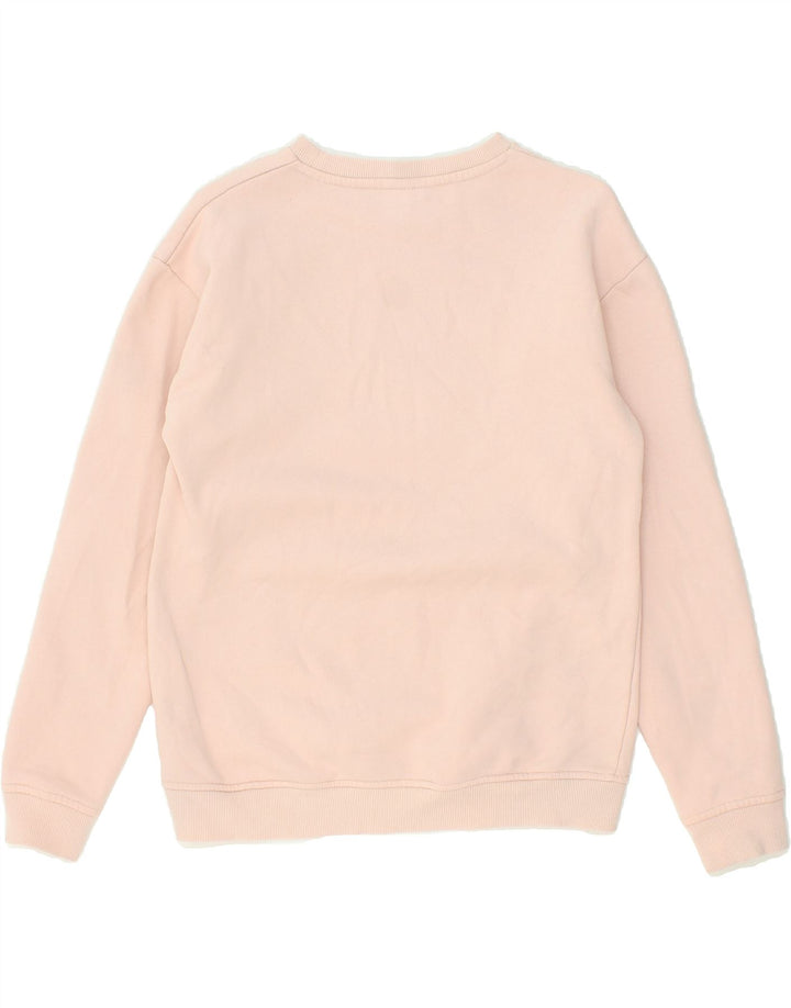 ELLESSE Womens Graphic Sweatshirt Jumper UK 10 Small Pink Cotton Vintage Ellesse and Second-Hand Ellesse from Messina Hembry 