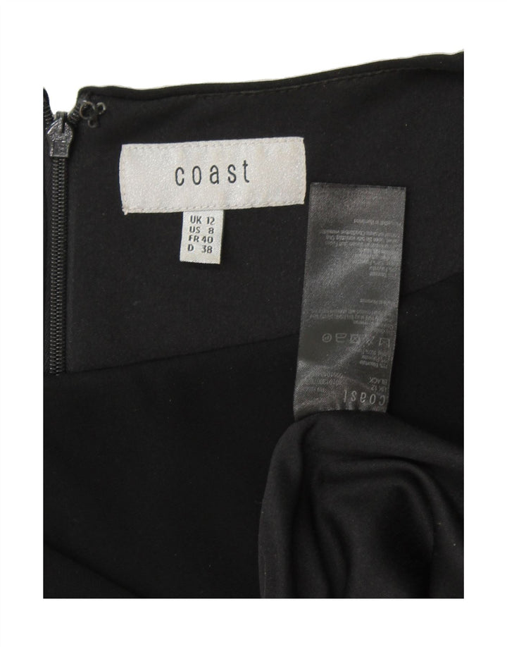 COAST Womens Sleeveless Bodycon Dress UK 12 Medium Black Triacetate Vintage Coast and Second-Hand Coast from Messina Hembry 