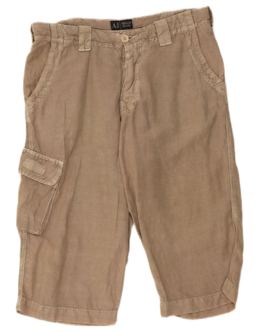 Armani Herre Cargo Bermuda Shorts W29 Små beige hør
