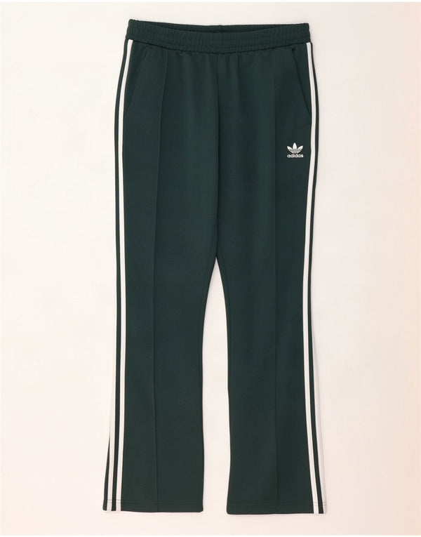 Adidas Womens Træningsdragt Bukser UK 14 Large Green Polyester
