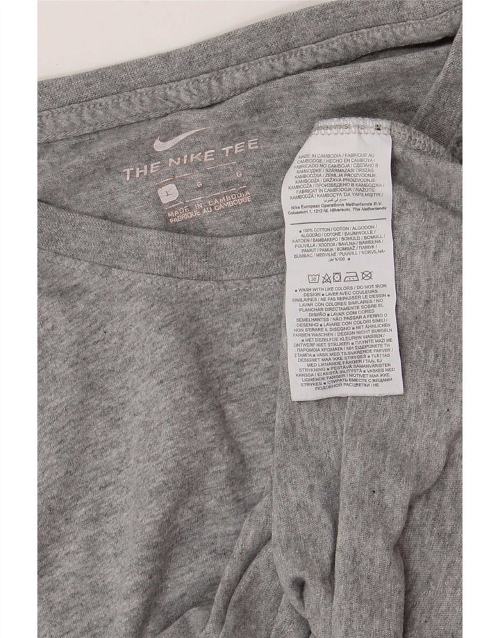 Nike Regular T-Shirt Top Stor Grå Bomuld
