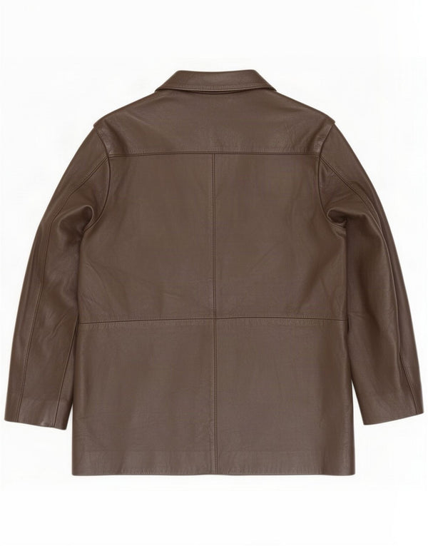 Vintage Herre Læderjakke IT 52 XL Brun