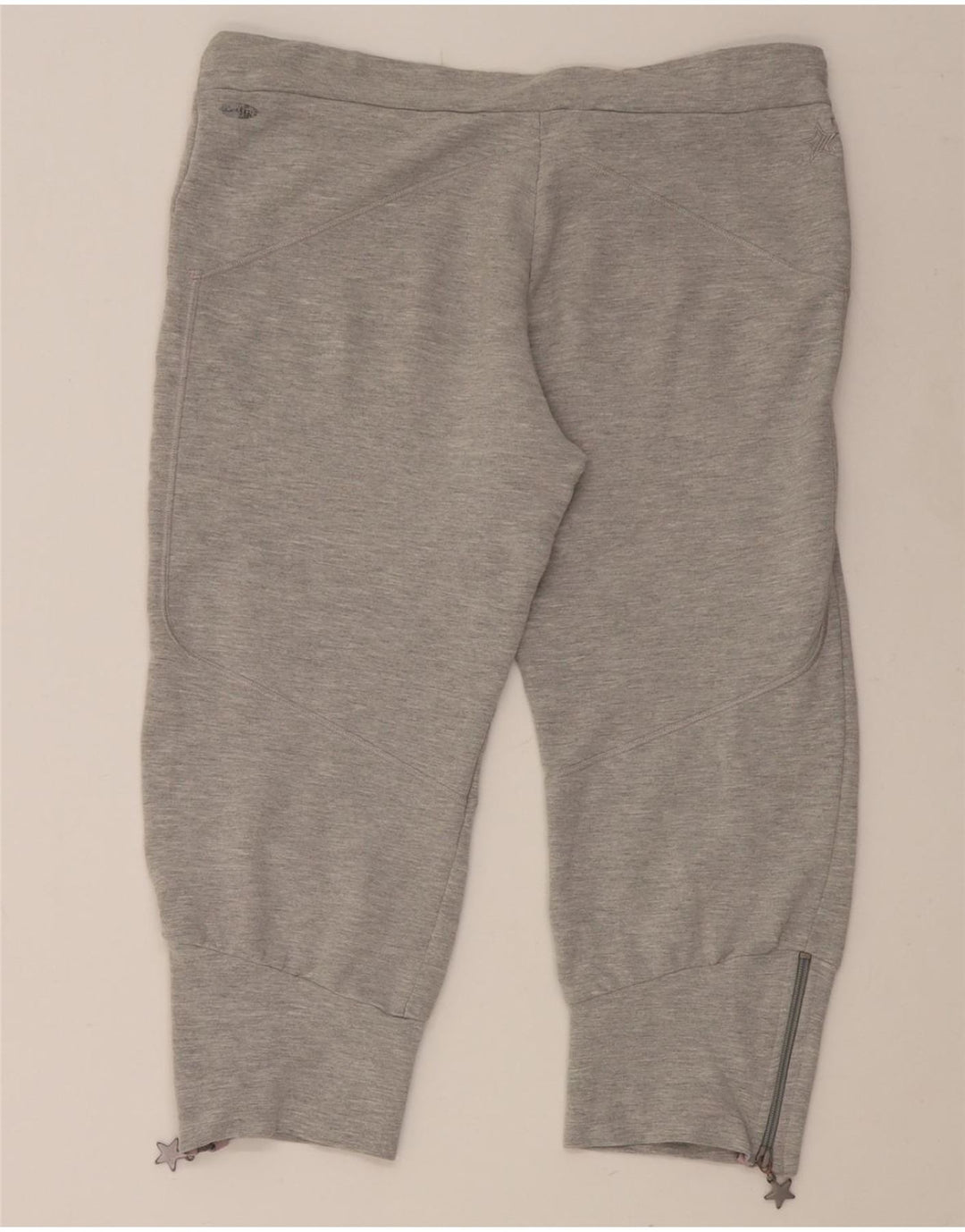 ADIDAS Womens Capri Tracksuit Trousers UK 12 Medium Grey Cotton Vintage Adidas and Second-Hand Adidas from Messina Hembry 