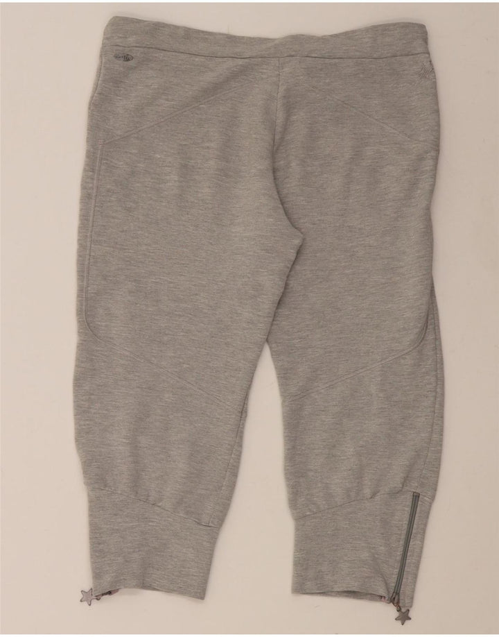 ADIDAS Womens Capri Tracksuit Trousers UK 12 Medium Grey Cotton Vintage Adidas and Second-Hand Adidas from Messina Hembry 