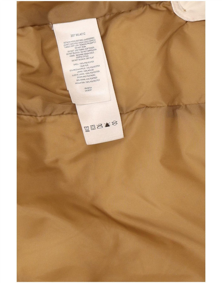Columbia Dame Hætte Oversized Polstret Jakke UK 10 Small White Polyester