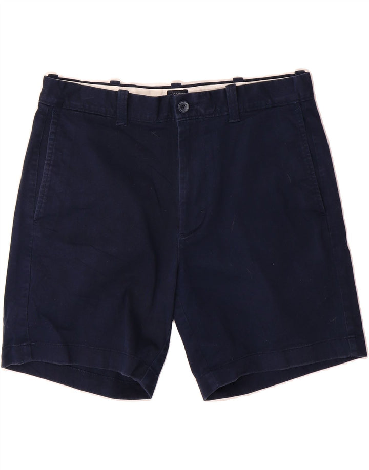 J. CREW Mens Chino Shorts W32 Medium Navy Blue Cotton Vintage J. Crew and Second-Hand J. Crew from Messina Hembry 
