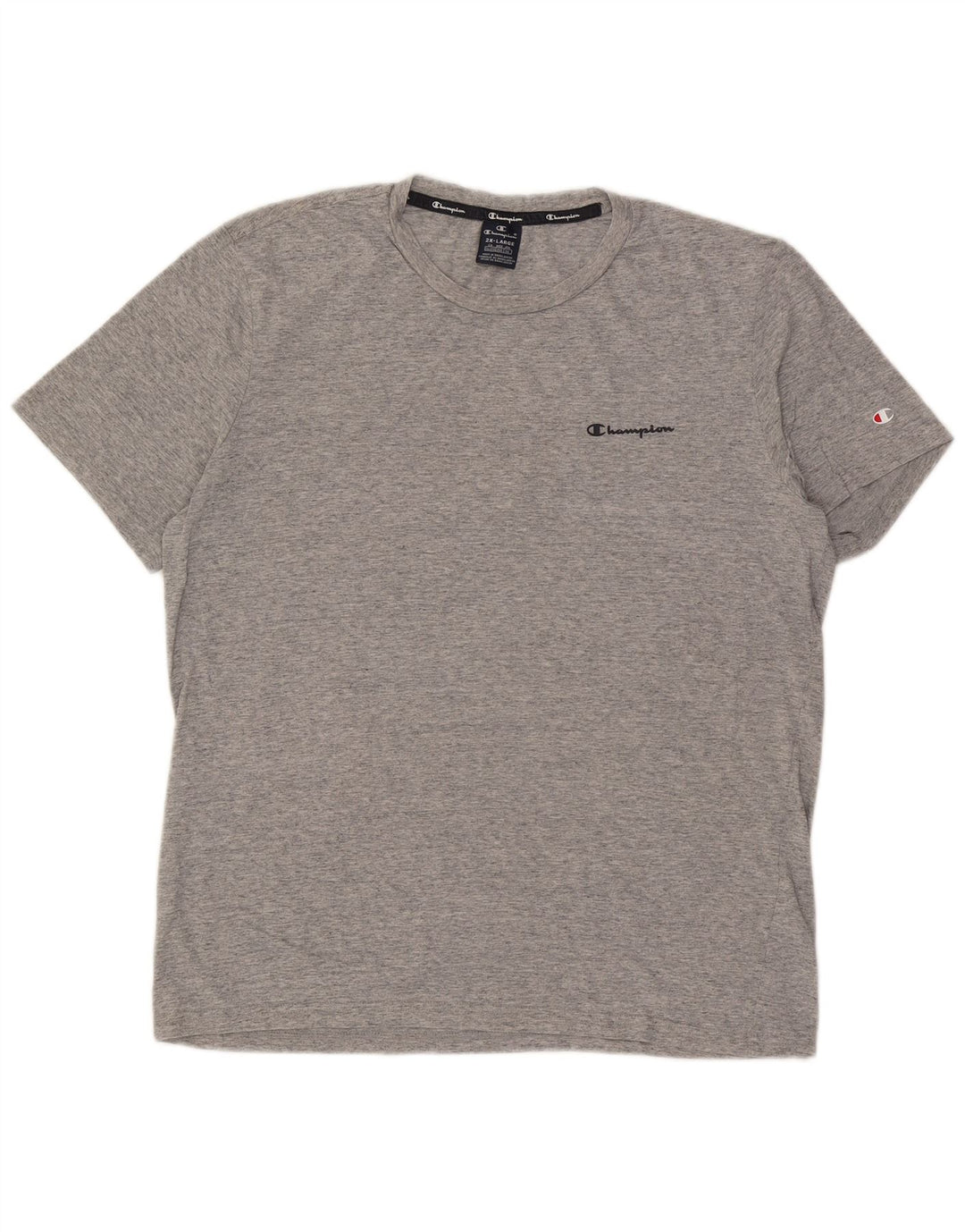 Champion Herre T-Shirt Top 2XL Grå Flecked Bomuld