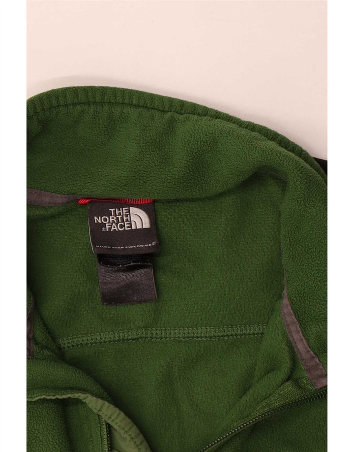 The North Face Fleece Jumper med lynlås til mænd mellem grøn farveblok