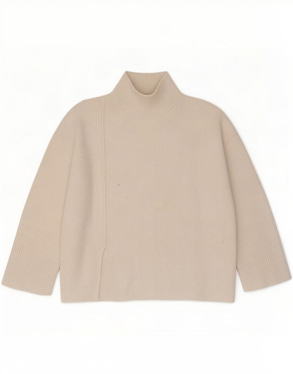 Marks & Spencer Dame Turtle Neck Sweater UK 14 Medium Off White