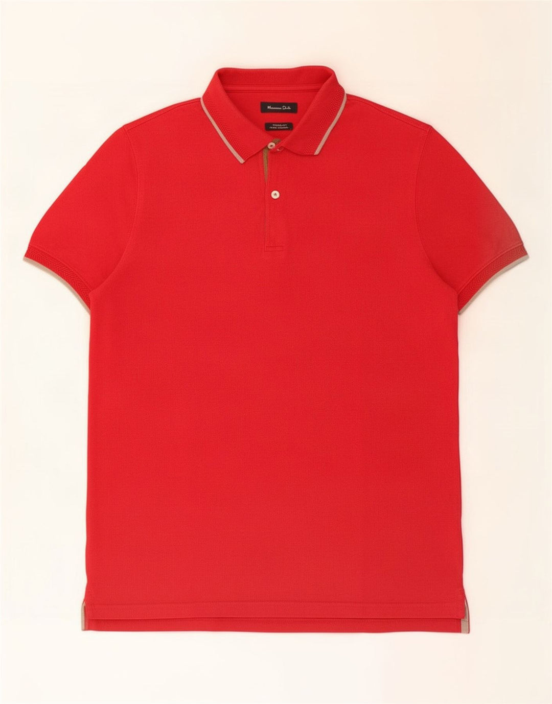 Massimo Dutti Herre Casual Fit Polo Shirt Large Red