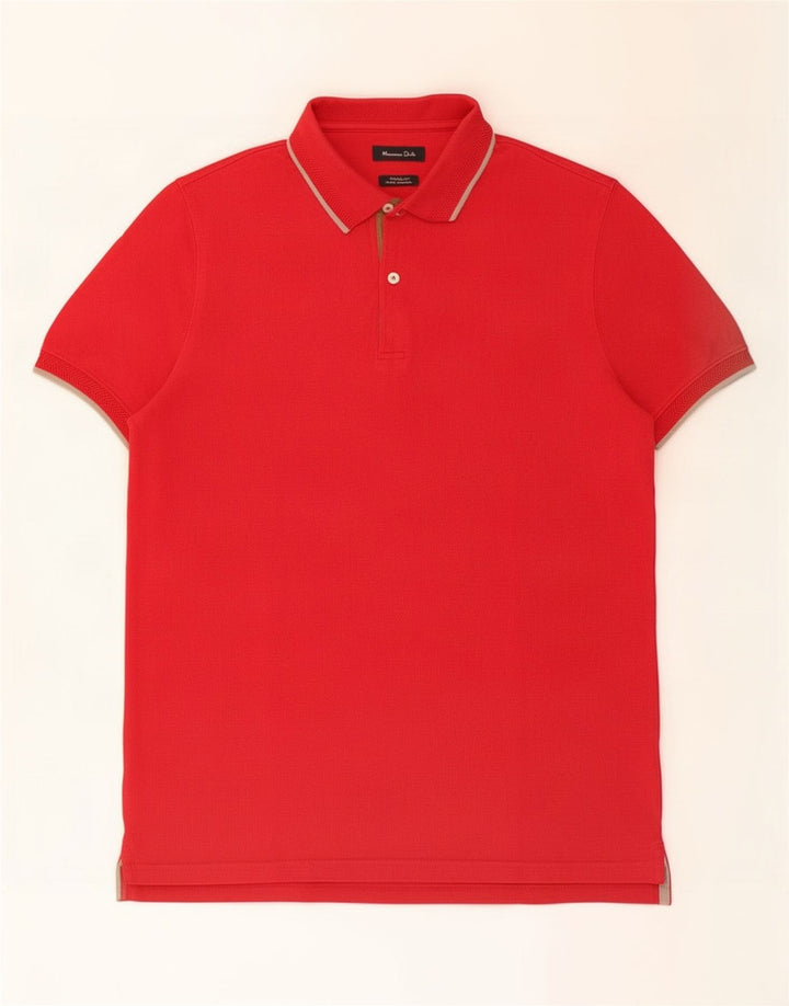 Massimo Dutti Herre Casual Fit Polo Shirt Large Red
