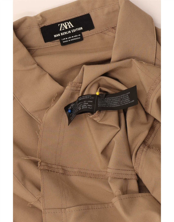 Zara Herreskjorte Medium Beige Polyester