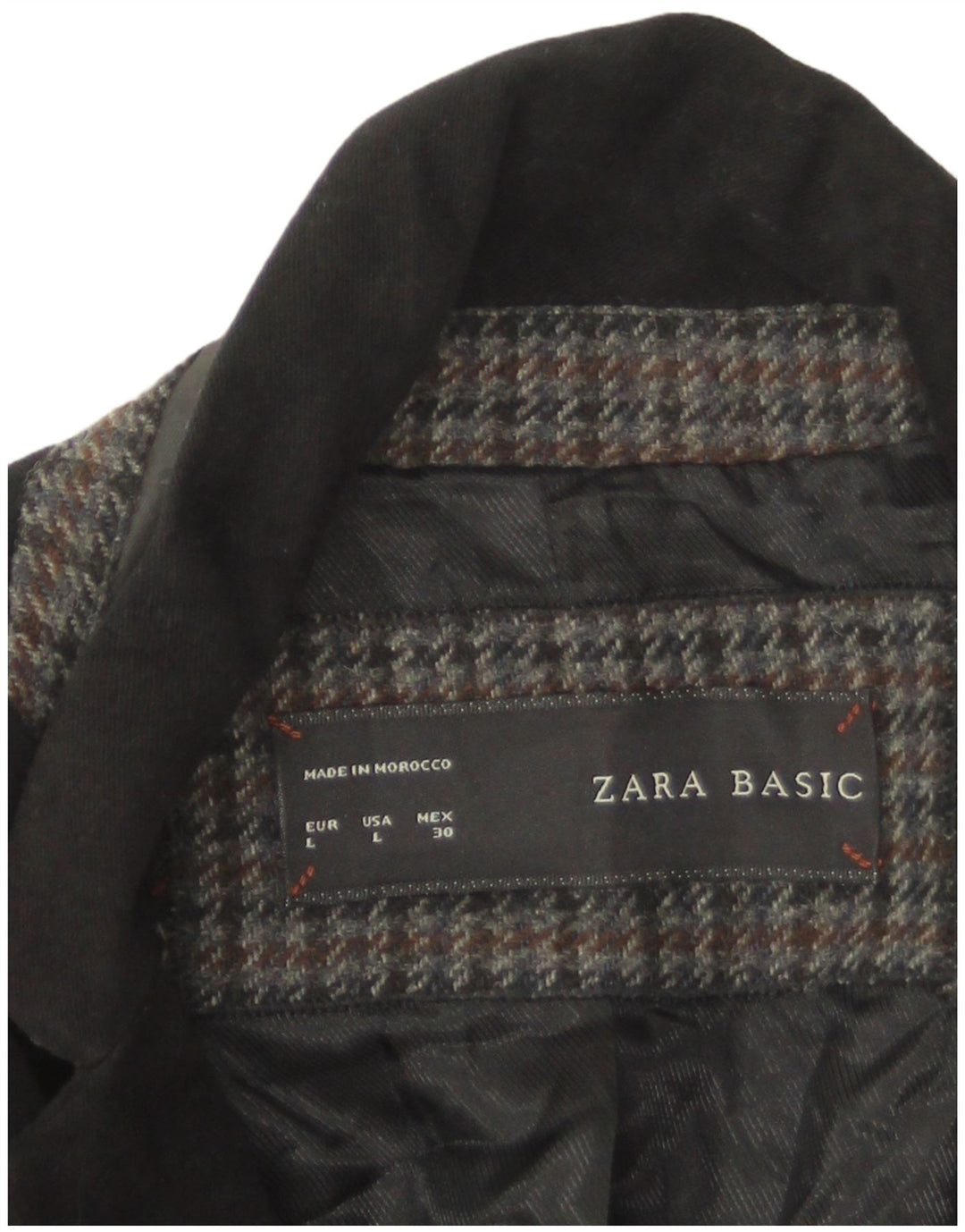 Zara Dame 1 Knap Blazer Jacket UK 14 Stor Sort Bomuld