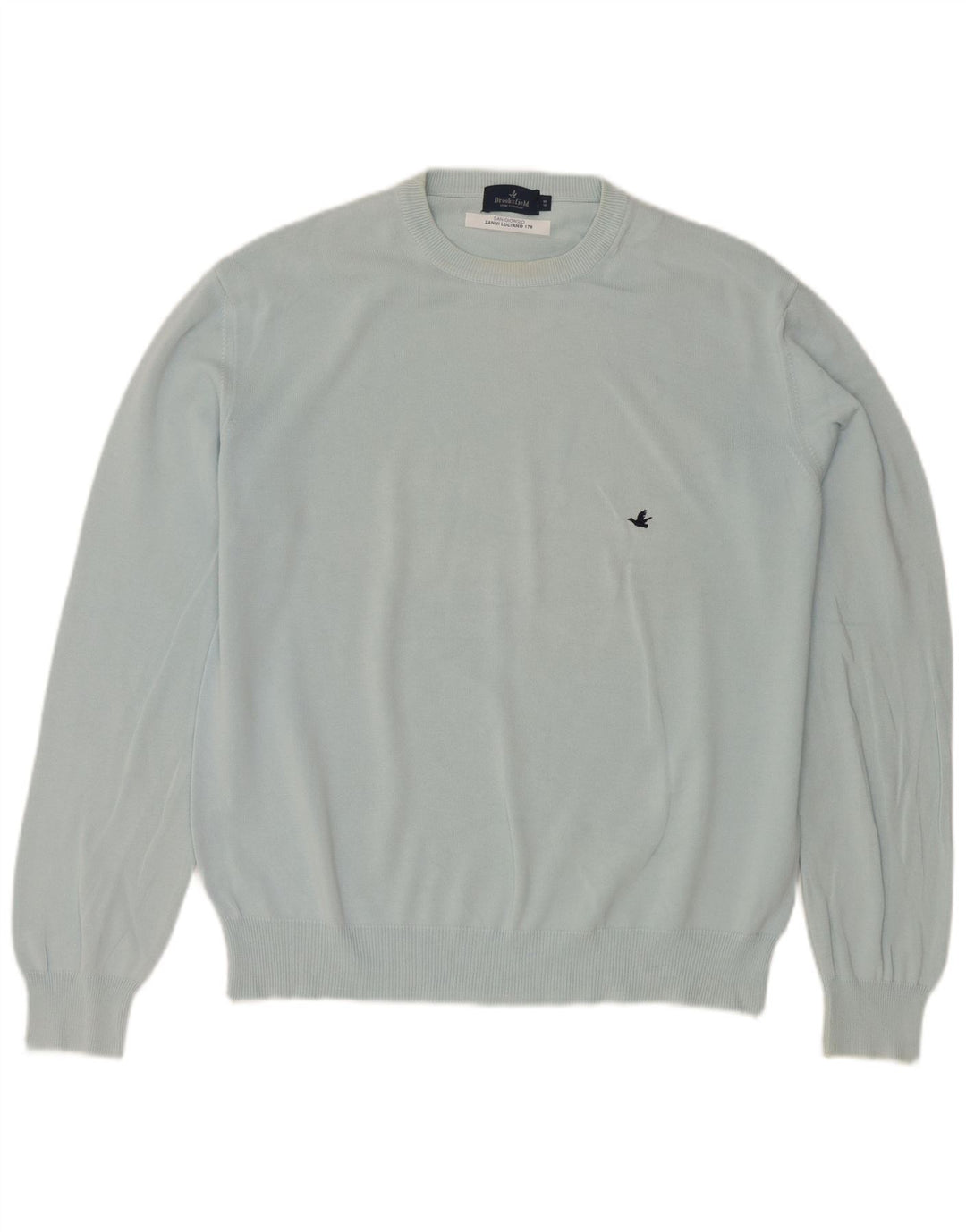 Brooksfield Herre sweater med rund hals IT 48 Medium Blue