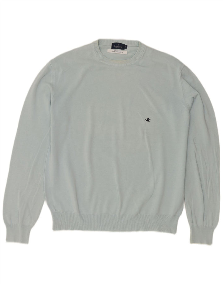 Brooksfield Herre sweater med rund hals IT 48 Medium Blue