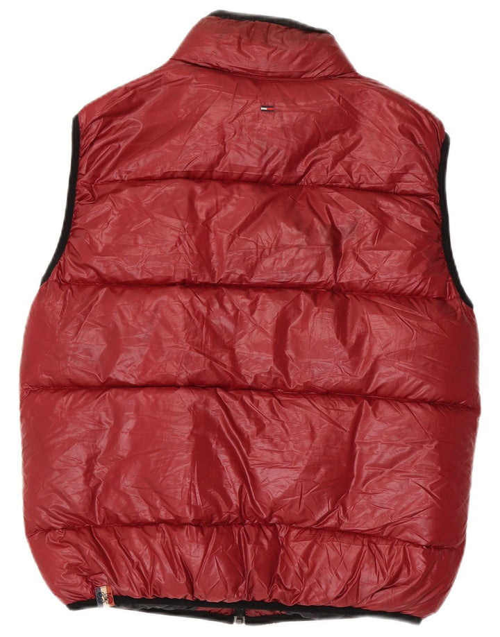 Tommy Hilfiger Herre Polstret Gilet UK 36 Lille Rød Polyester