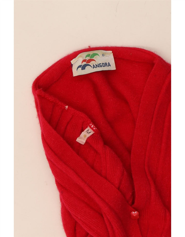 VINTAGE Womens V-Neck Jumper Sweater UK 14 Medium Red Wool Vintage Vintage and Second-Hand Vintage from Messina Hembry 