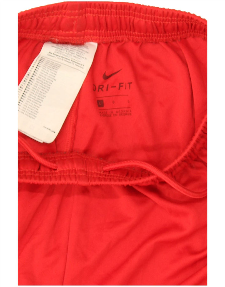 Nike Herre Dri Fit sportsshorts store røde polyester