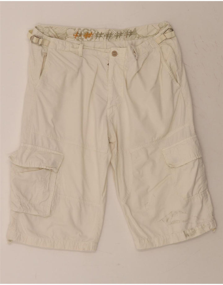 40WEFT Mens Cargo Shorts W34 Large Beige Vintage 40Weft and Second-Hand 40Weft from Messina Hembry 