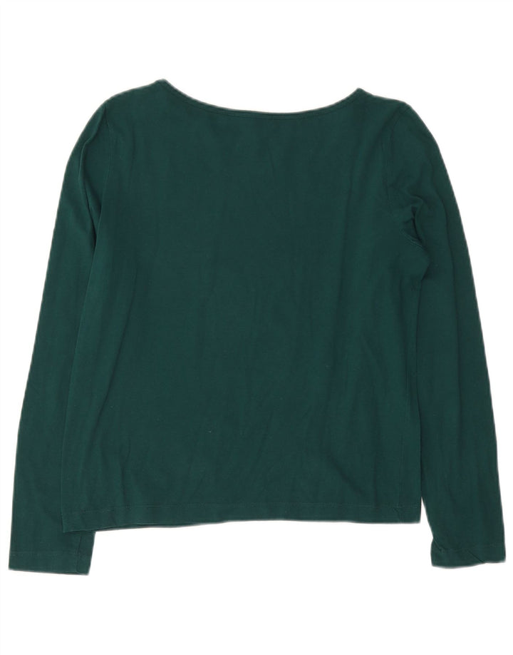 Zara Womens Crop Top Langærmet UK 14 Medium Green