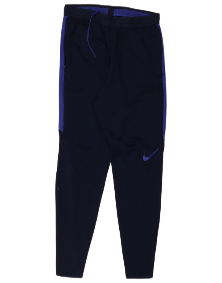 Nike Herre Dri Fit træningsdragt Bukser Small Navy Blue Colourblock
