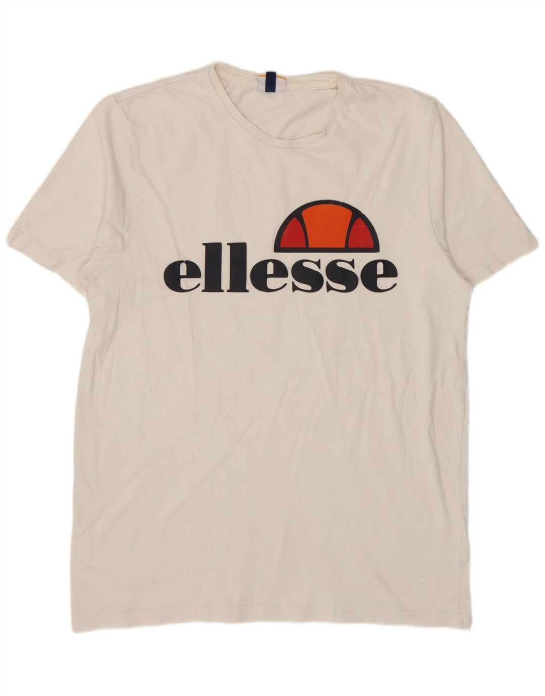 Ellesse Herre Grafisk T-Shirt Top Stor Hvid