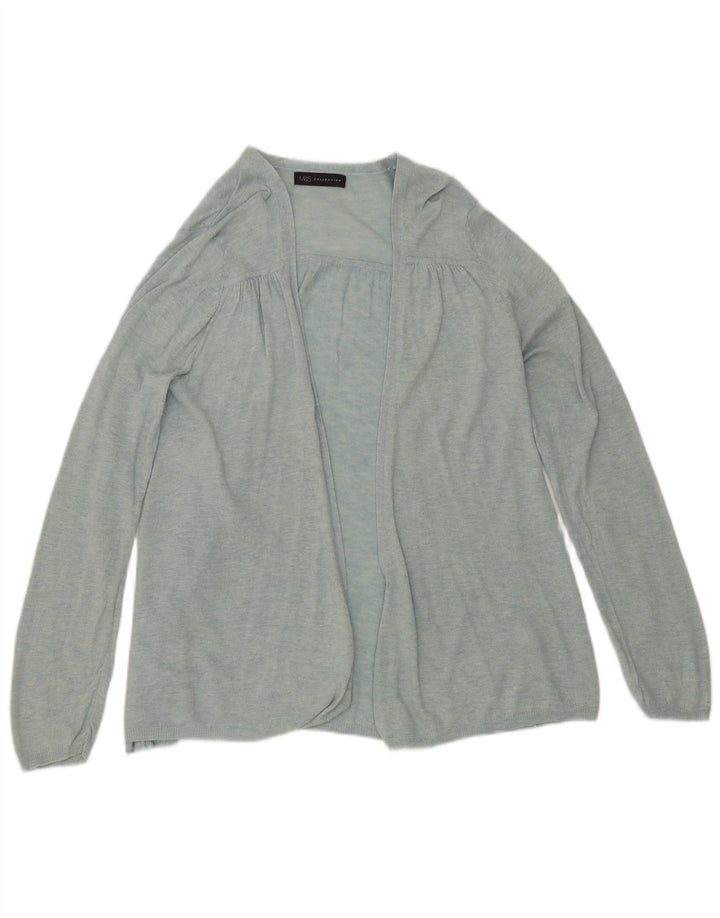 Marks & Spencer Womens Open Cardigan Sweater UK 8 Small Blue Polyamide