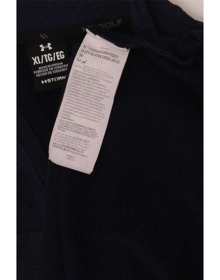 UNDER ARMOUR Sweatshirt med lynlås til mænd XL marineblå polyester